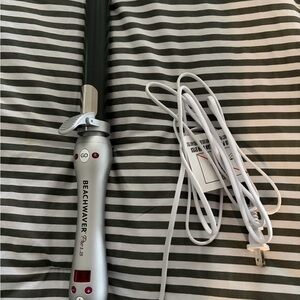 The Beachwaver Co. Silver Curling Iron with White Cord